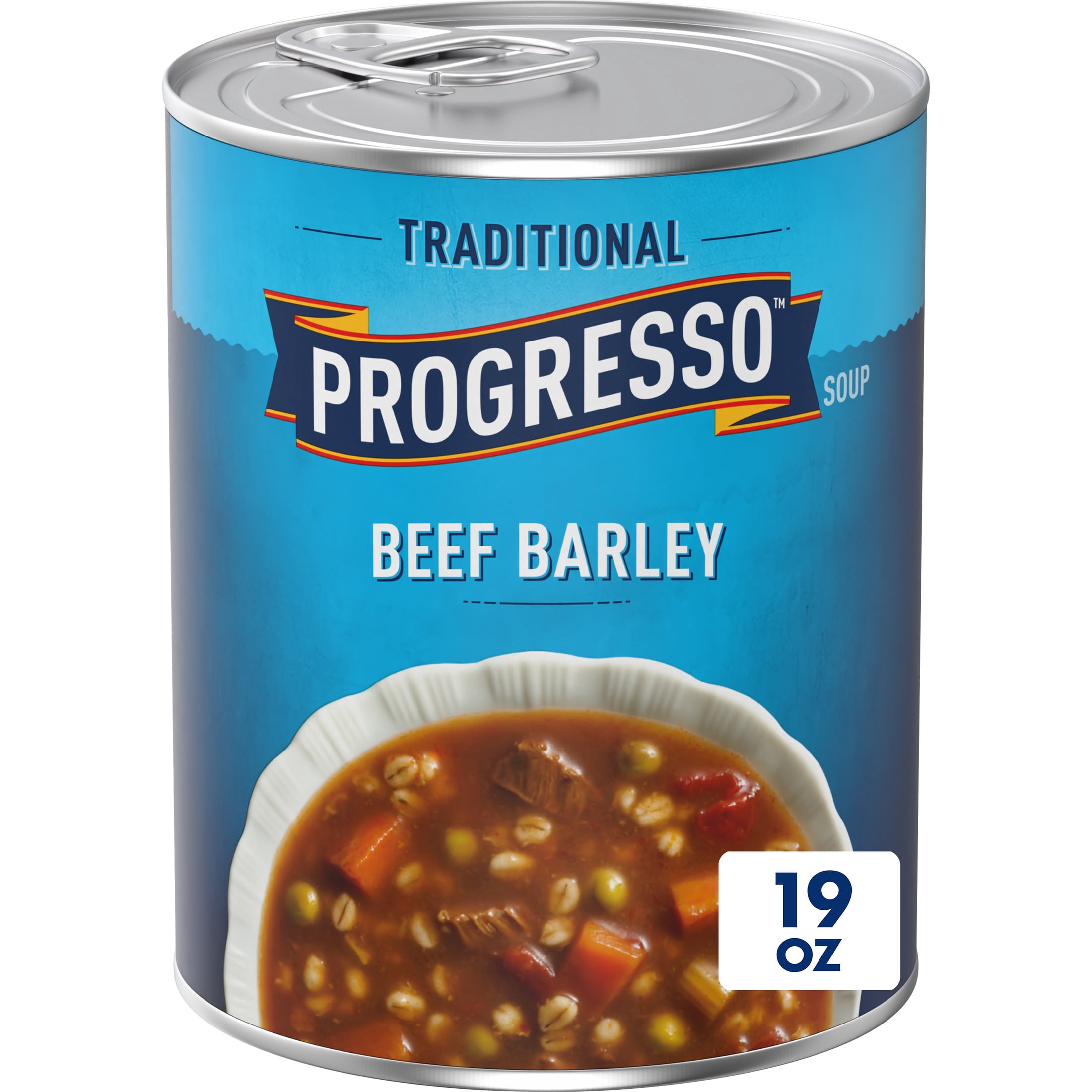 (12 pack) Progresso Traditional, Ready to Serve Beef Barley Soup, 19 oz.