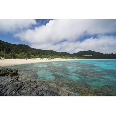 Turquoise waters on Furuzamami Beach, Zamami Island, Kerama Islands, Okinawa, Japan, Asia Print Wall Art By Michael