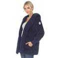 thumbnail image 2 of White Mark Cardigan à Capuche en Peluche pour Femmes avec Poches, 2 of 6