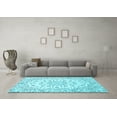 thumbnail image 3 of Ahgly Company Indoor Rectangle Medallion Light Blue Traditional Area Rugs, 8' x 10', 3 of 4