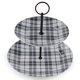 thumbnail image 1 of Colección Plaid Entertaining - Bandeja de dos niveles, 1 of 3