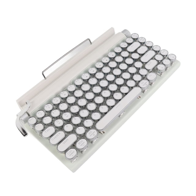 Mechanical Keyboard, Waterproof Gaming Keyboard 83 Keys for Tablet White,Pink