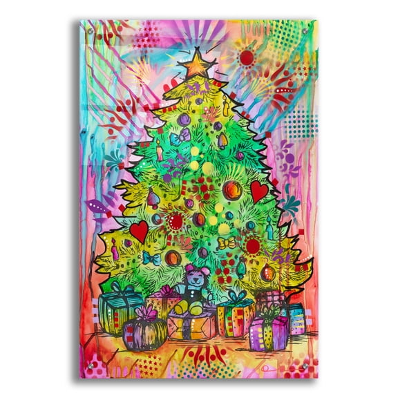 Epic Art 'Christmas Tree' by Dean Russo Acrylic Glass Wall Art, 24" x 36"