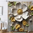 thumbnail image 6 of Tarmeek Floral Print Shower Curtain 90x180cm Polyester Waterproof Quick Dry for Bathroom Bathtub Hotel Spa Style, 6 of 7