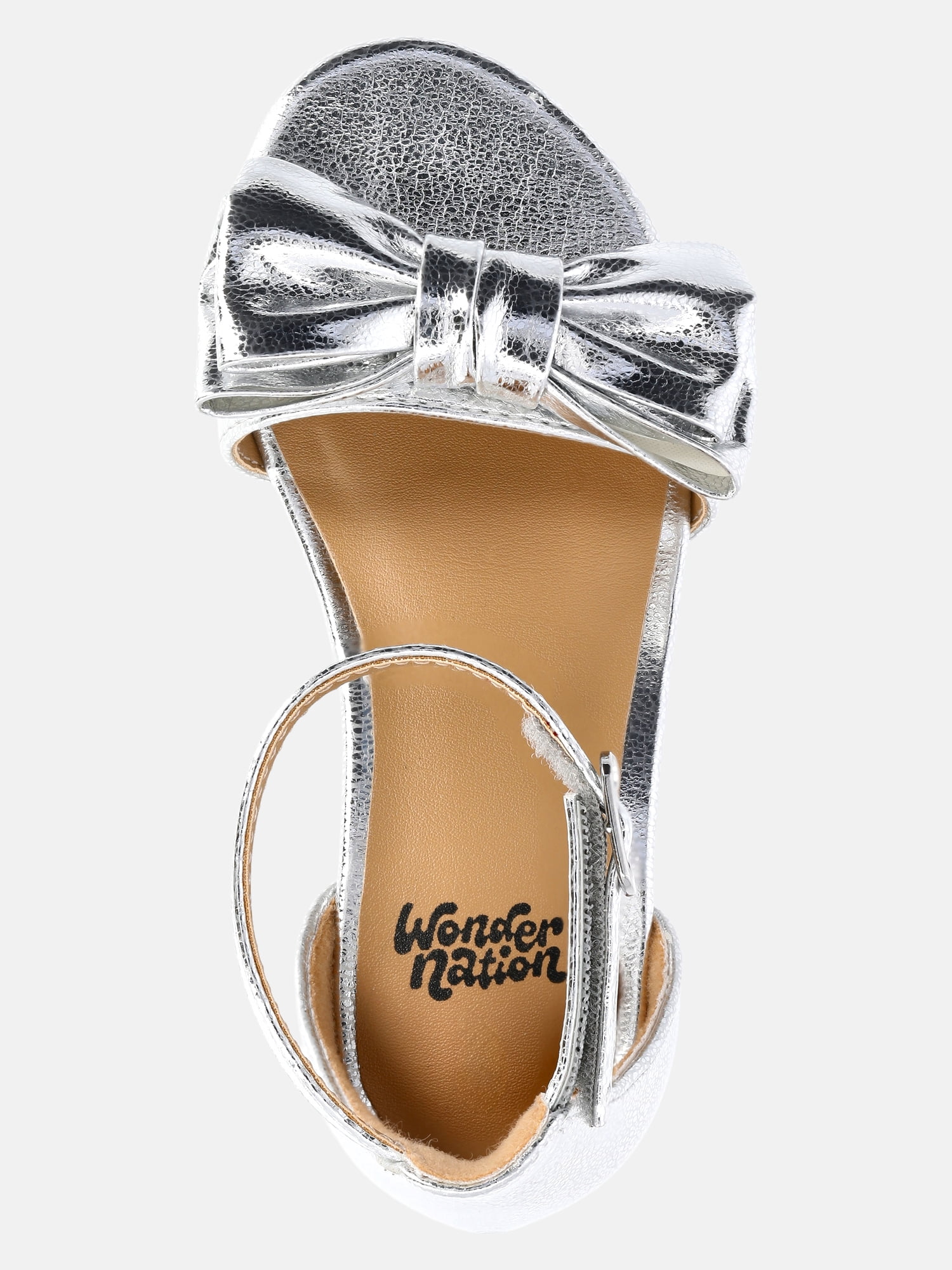 Wonder Nation Toddler Girls Dress Heels with Front Bow