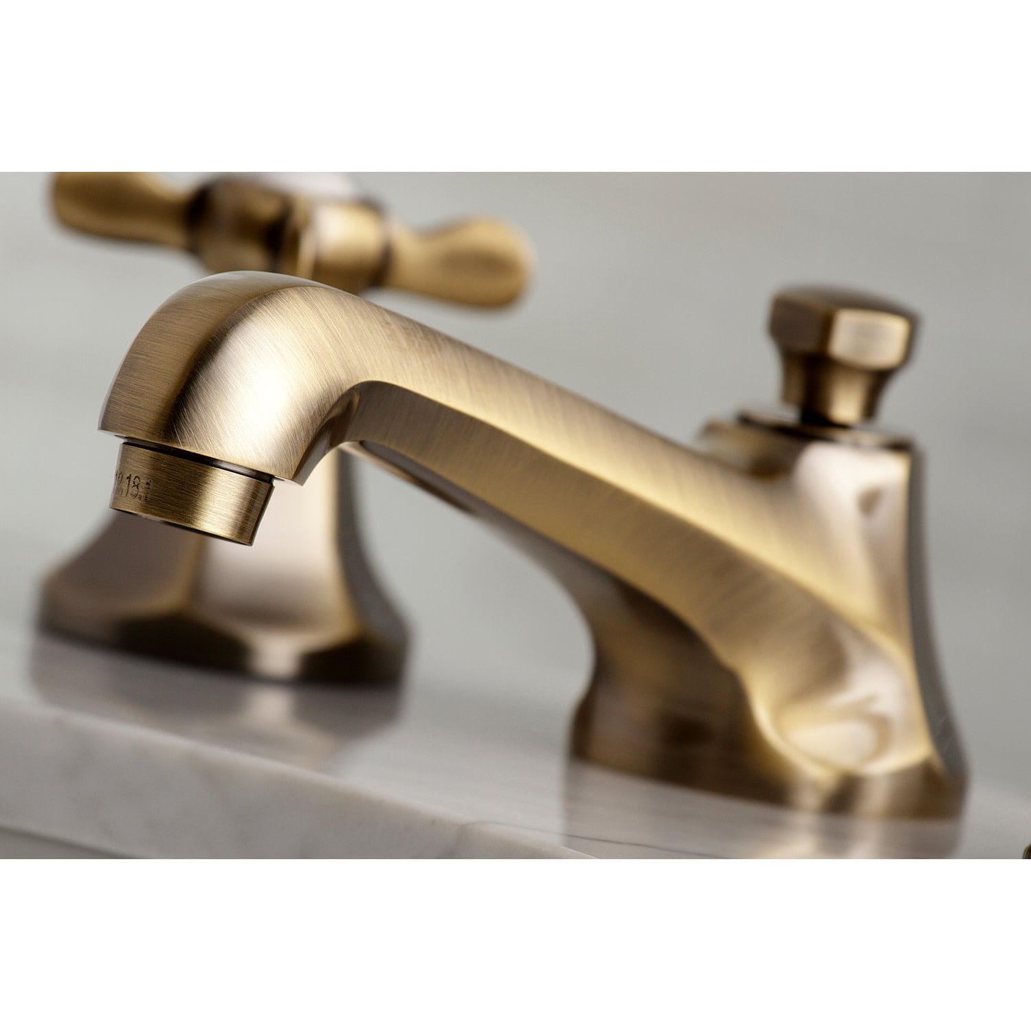 Kingston Brass KS4463BEX Essex 8" Widespread Bathroom Faucet, Antique Brass