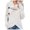 White, variant on Waffle Knit Sweaters for Women Solid Color Loose Turtleneck Sweater Top Button Deco Wrap Front Sweatshirt