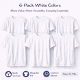 thumbnail image 5 of SOCKS'NBULK 6 Pack Men's Cotton T-Shirt Bulk Packs, Big Tall Short Sleeve Lightweight Tees for Men, 5 of 6