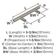 thumbnail image 6 of Amerock Bar Pulls 3 inch (76mm) Center-to-Center Sterling Nickel Cabinet Pull - 25 Pack, 6 of 8