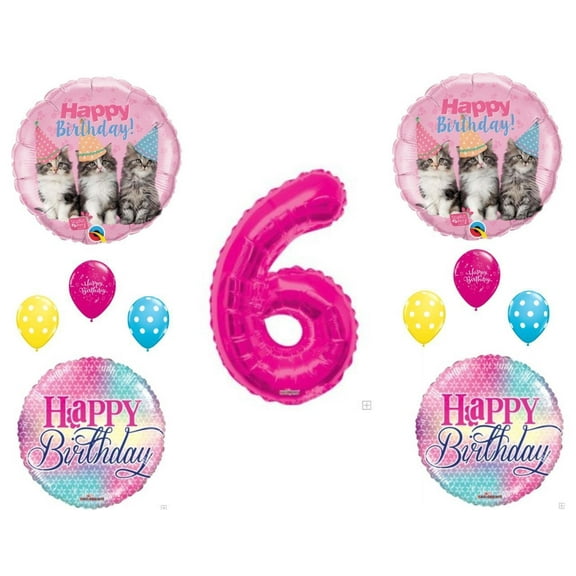 6th Birthday Party Kittens Purrfect  Balloons Decoration Supplies Cats Studio