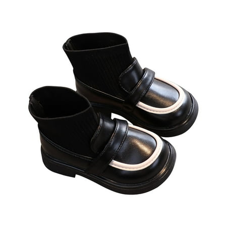 

Frostluinai Toddler Shoes Baby Boys Girls Cute Fashion British Style Non-Slip Casual Soft Bottom Socks Boots