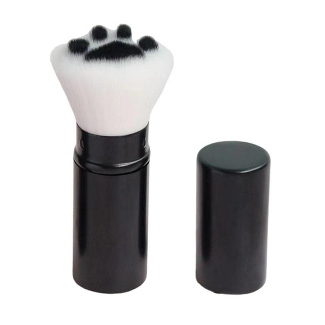 Pincel de maquillaje Pincel para polvos Pincel corrector Pincel de contorno Negro retráctil Zulema Brocha de maquillaje