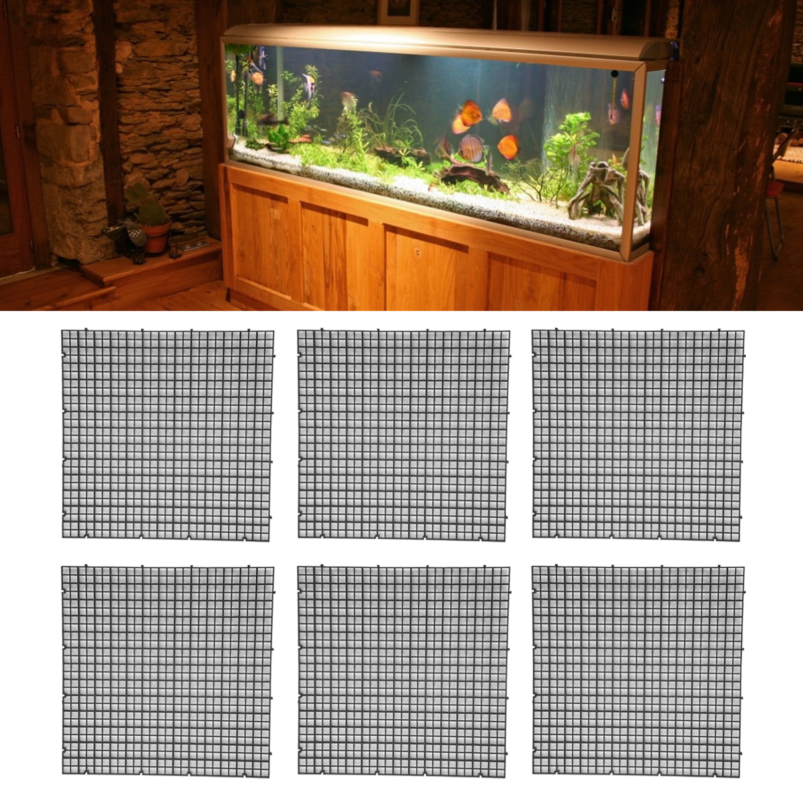 Exing Filtration Plate Aquarium Fish Tank Under Gravel Bottom Board Filter System White