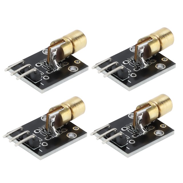 Fosa Module Émetteur Laser, 4 Pcs 5mW 650nm Module Émetteur Laser Diode Laser Rouge pour Projets de Capteur Laser, Module Laser Rouge