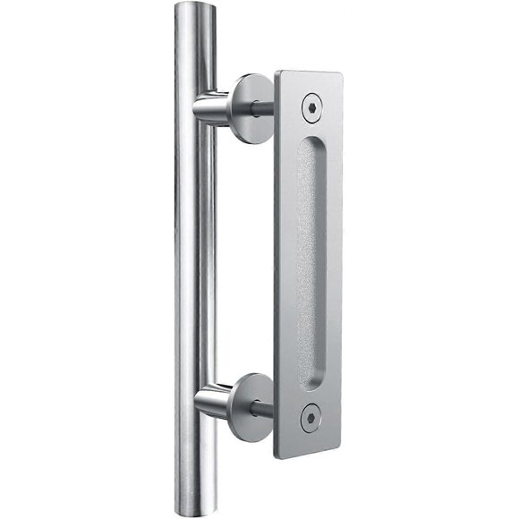 30cm Door Handle For Sliding Barn Door - Black Sliding Barn Wood Door Handle Door Pull Flush Handle