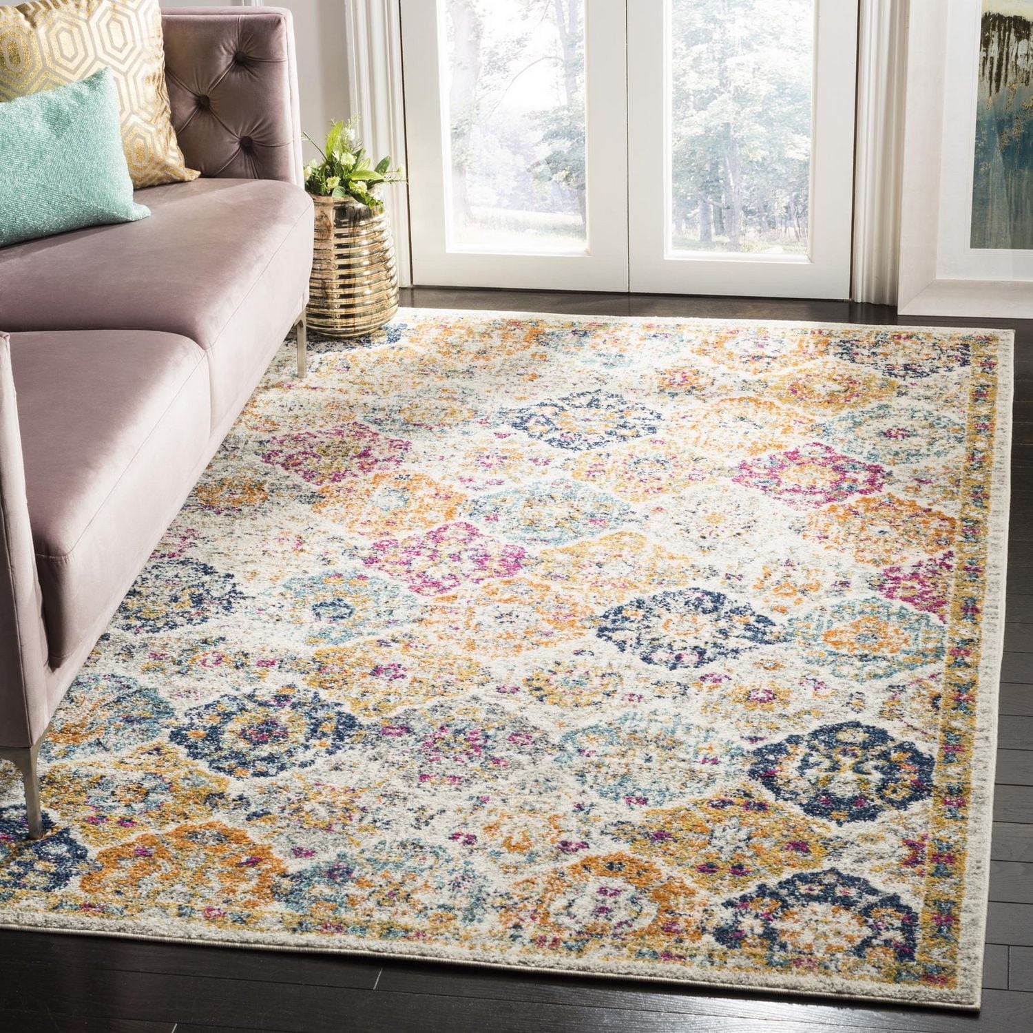 SAFAVIEH Madison Judith Geometric Floral Area Rug