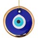 thumbnail image 1 of Colgante de pared Evil Eye Erbulus de 4,3 pulgadas, cristal azul y dorado, 1 of 6