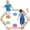 Multicolor 790, variant on Wooden Balance Beam for Toddlers 3-8 Years, Qaba Kids Balance Board with Stepping Stones, Indoor Outdoor Gymnastics Obstacle Course for Motor Skills Coordination, Multicolor Pine Construction