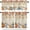 Orange, variant on Blue Pumpkin Kitchen Curtains, Thanksgiving Fall Eucalyptus Leaves Beige 3-Piece Kitchen Curtain Valance and Tiers Set 24 Inch Length, Rod Pocket Half Window Curtains for Cafe Living Room Bathroom