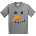 thumbnail image 3 of Inktastic Snowman Face Youth T-Shirt, 3 of 5