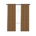 thumbnail image 7 of Vintage Rattan Blackout Curtains for Bedroom, Minimalist Abstract Wicker Texture Brown Thermal Insulated Kitchen Drapes with Grommets, Light Blocking Window Treatment, 2 Panels 42" x 54", 7 of 7
