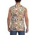 thumbnail image 4 of Bingfone Floral Paisley Pattern Men's Tank Tops Workout Sleeveless Tee Shirts Running Beach Tanks for Men-3X-Large, 4 of 7