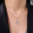 thumbnail image 4 of Witchcraft Witch Knot Necklace Women Stainless Steel Valknut Ankh Cross Jewelry, 4 of 7