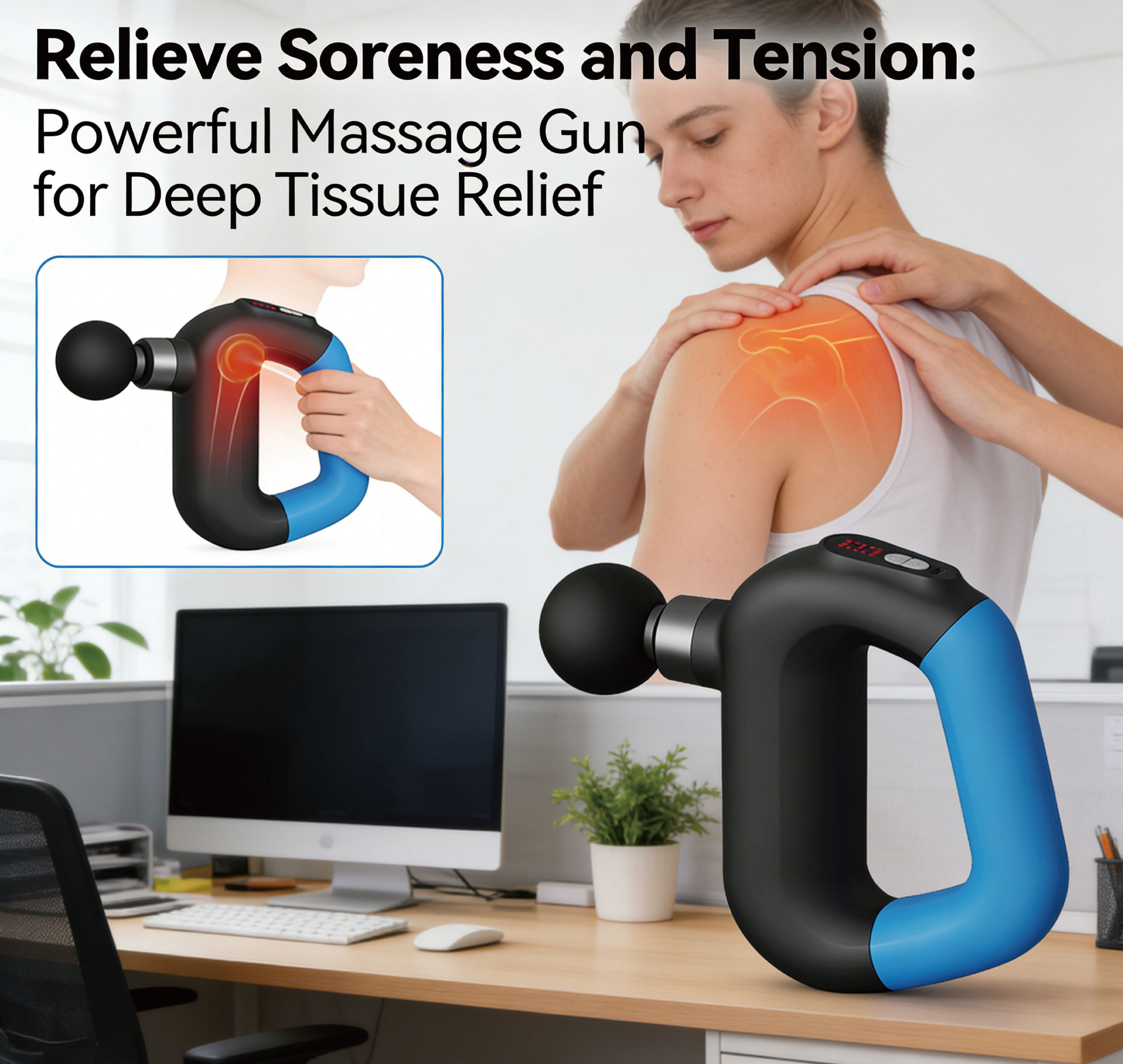 Velunove Massage apparatus,Mini Massage Gun, Pocket-Sized Deep Tissue Massager Gun, Portable Percussion Muscle Massager Gun