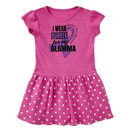 

Inktastic Chronic Pain I Wear Purple For My Glamma Gift Toddler Girl Dress