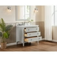 thumbnail image 2 of Legion Furniture WS2518-36-SS 36 in. Silver Strand Finish Solid Wood Sink Vanity, 1 in. Artificial Stone Top, 2 of 4