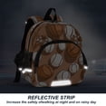 thumbnail image 5 of RMDQTR Adorable Ear-Print Backpack with Reflective Strip and Anti-Lost Leash Adjustable Shoulder Straps Mini Travel Backpack Athletic Ball Collage Print, 5 of 7
