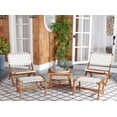 thumbnail image 2 of SAFAVIEH Darryl Outdoor Patio 5 Piece Conversation Set, Natural/White, 2 of 10