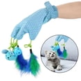thumbnail image 1 of Cat Teaser Glove Faux Feather Cat Interactive Toy Cat Teaser Toy Cat Play Toy, 1 of 10