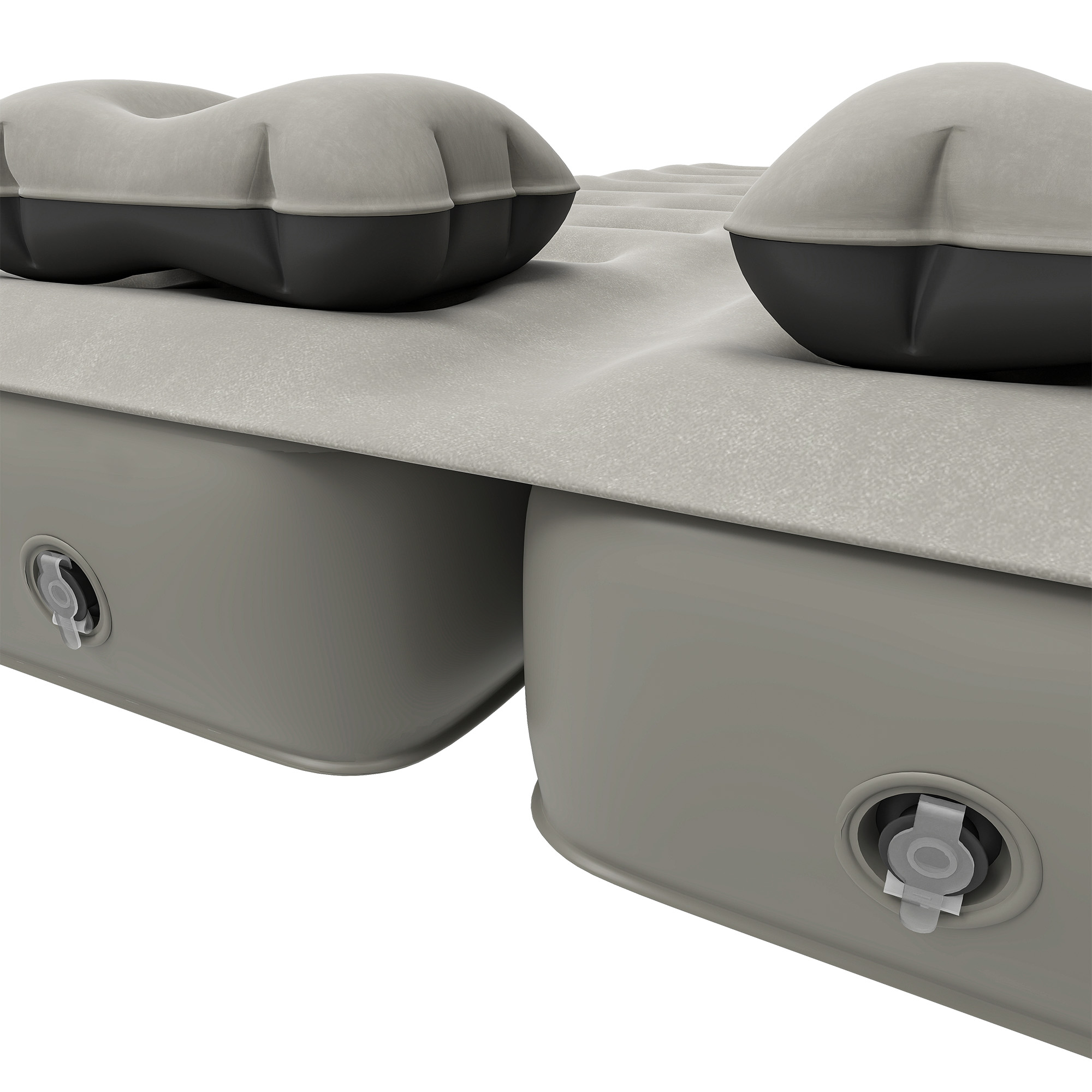 Uforic Inflatable Car Air Mattress with Pump, Portable SUV Air Bed with Pillows for Camping, Home, Travel, Gray