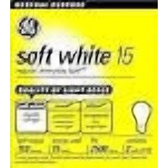 GE Softwhite Bulb, 15W, 2pk
