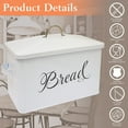 Better Kitchen Products Large White Metal Bread Box, Steel Bread