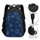 thumbnail image 3 of Fotbe Snowflake Dark Blue Mochila con Estampado y Puerto USB para Hombre y Mujer, Mochila Antirrobo, Mochila de Viaje, Mochila Escolar, Mochila Universitaria, 3 of 7