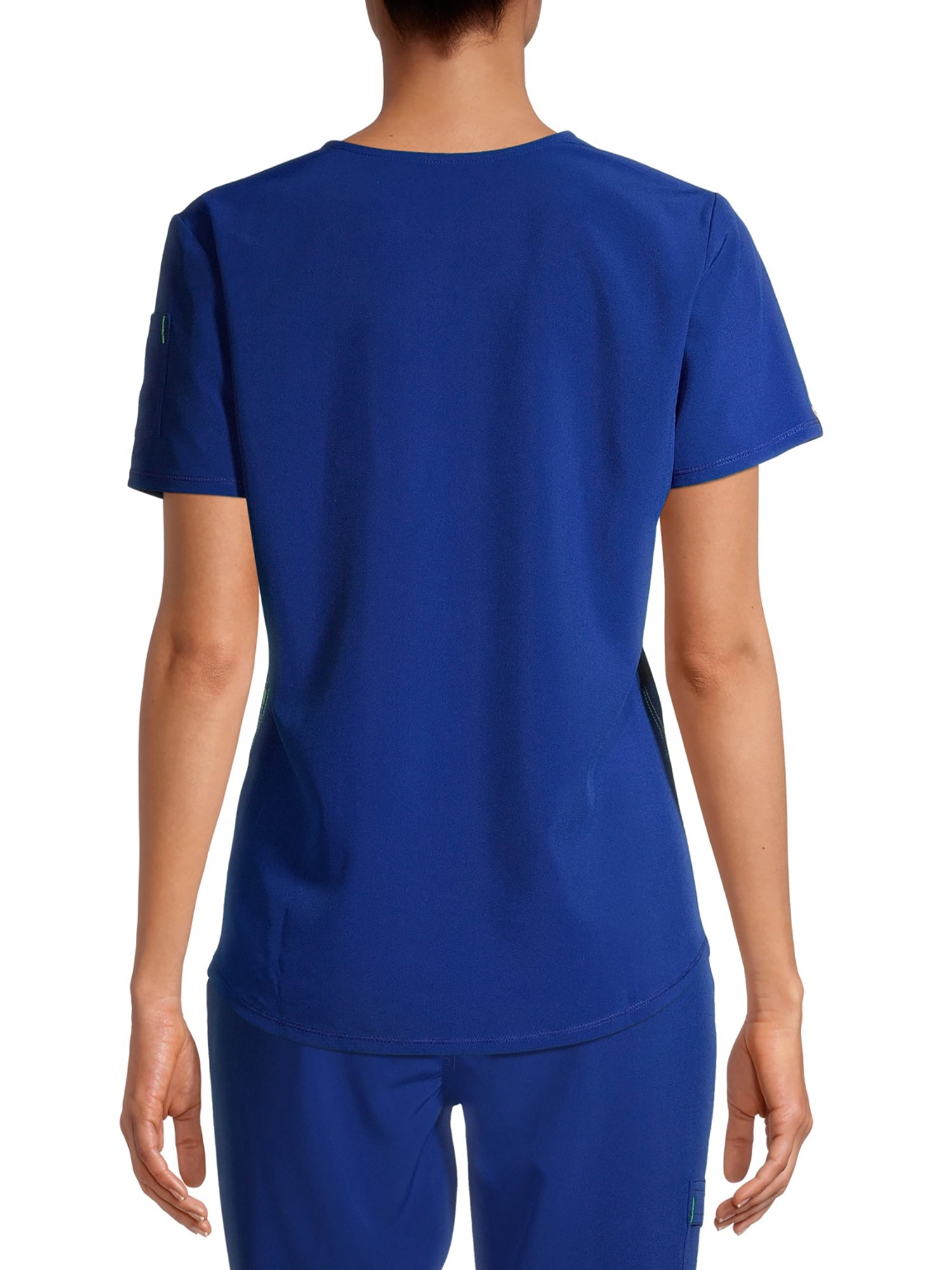 Scrubstar Women's Seasonal Solid Contrast V-Neck Scrub Top