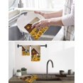 thumbnail image 5 of Farmhouse Roosters Kitchen Dish Towels for Drying Dishes Set of 4, Vintage Sunflowers Farm Countryside Waffle Weave Microfiber Hand Tea Bathroom Towels Quick Dry & Absorbent Towel 12x12, 5 of 7