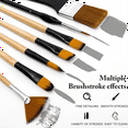 thumbnail image 2 of Paint Brush Set, Nylon Bristles with Round, Filbert, Flat, Fan, Angle, Suitable for Artists and Beginners for Acrylic, 2 of 7