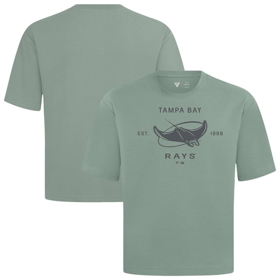 Men's Levelwear Green Tampa Bay Rays Crossway Oversized Luxe Signature Knit T-Shirt
