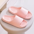 thumbnail image 2 of Pink Ladies Soft Sole Slippers Women'S Indoor Solid Color Thick Bottom Slip-On Home Comfort Shoes Non-Slip, 2 of 9