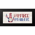 thumbnail image 2 of Reed, Tara 14x8 Black Modern Framed Museum Art Print Titled - Patriotic Gnomes panel I-Land of the Free, 2 of 5
