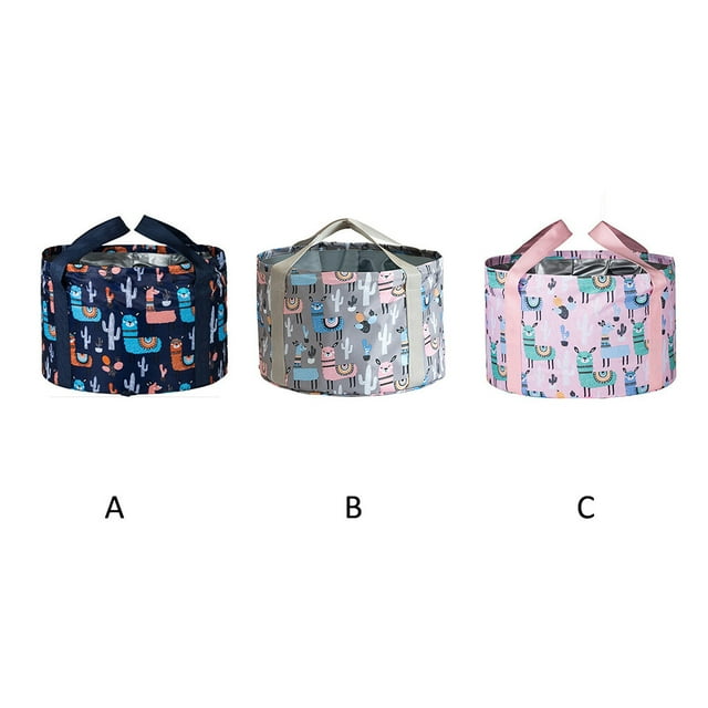 facefd Foot Soaking Bath Basin Foldable Waterproof Water Storage Bucket Tub Large Capacity Washbasin Portable Feet Camping Soak Pink