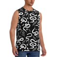 thumbnail image 2 of Daiia Hand Drawn Snake Printed Men's Tank Tops,Casual Soft Sleeveless Gym Muscle Shirts Bodybuilding Tee-Large, 2 of 8