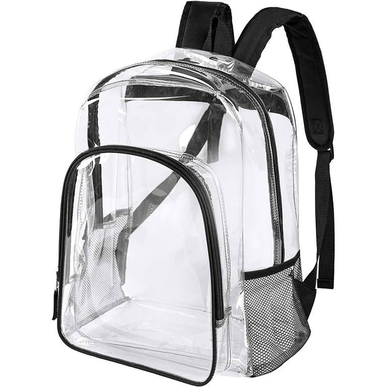 Clear Backpack for Adults Boys Girls Heavy Duty School Bag Bookbag with Reinforced Strap PVC Plastic Transparent Workbag Casual Daypacks for School Sports Work Stadium Security Travel College Walmart....