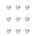 thumbnail image 4 of Vggrvlo 12Pcs Valentine's Day Plush Heart Ornaments 4.72 Inch Fuzzy Heart Decor with Red Accents Soft Christmas Tree Hearts for Xmas, Valentine's, Wedding, Party Home Outdoor Decoration (12Pcs-White), 4 of 6