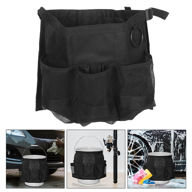 WHAMVOX Sac de Rangement pour Seau de Pêche pour Activités Extérieures Noir 1Pcs
