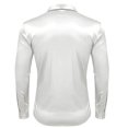 thumbnail image 3 of Men's Luxury Shiny Silk Like Satin Button Up Dress Shirts, 3 of 5