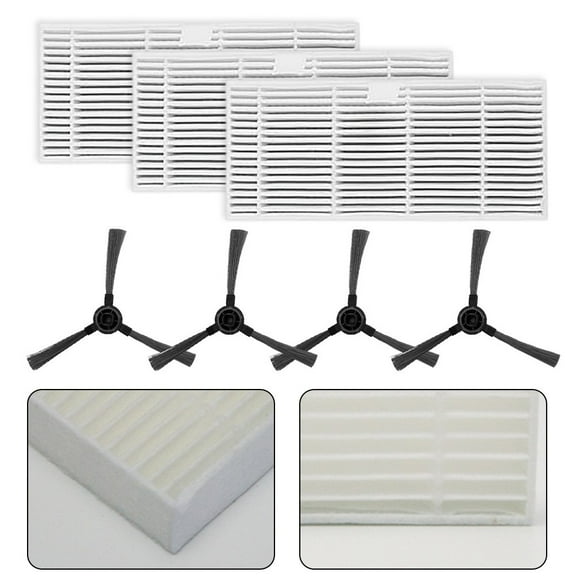 Side Brush and Filter Set Compatible with For GOOVI BR151 BR150 Vacuums